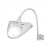 LED Wall Mount Magnifier, Dove Grey