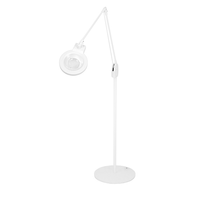 Dazor M-1410 magnifying floor lamp, Industrial articulated floating arm